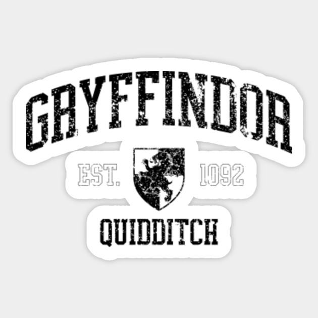 Gryffindor Quidditch College Tee Gryffindor Sticker Teepublic